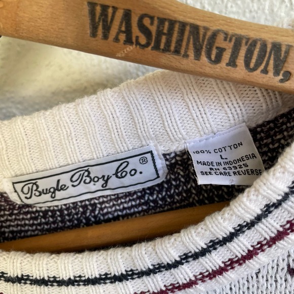 Vintage Geometric Grandpa Knit Sweater by Bugle Boy Co. - Picture 4 of 6